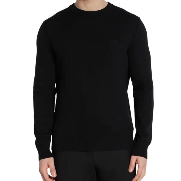 Hugo Boss - Ανδρικό Πουλόβερ Asac_C Knitwear 50508766-001 Μαύρο 50508766-001