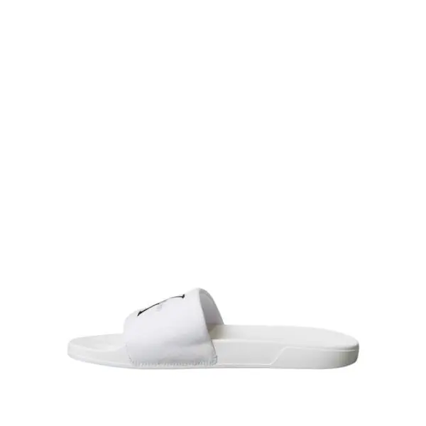Calvin Klein - Ανδρικές Παντόφλες Slide Canvas Logo YM0YM01393-0K4 Λευκό YM0YM01393-0K4