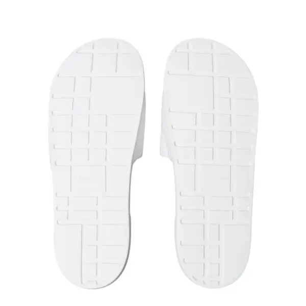 Calvin Klein - Ανδρικές Παντόφλες Slide Canvas Logo YM0YM01393-0K4 Λευκό YM0YM01393-0K4