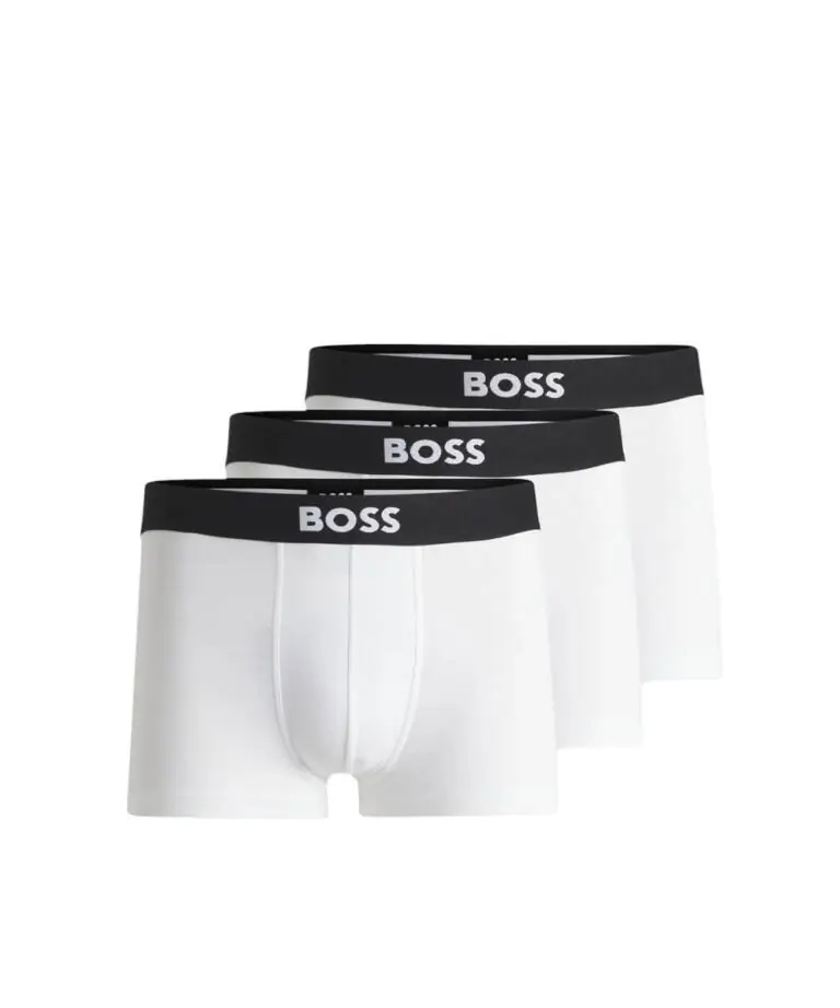 Hugo Boss - Ανδρικά Μποξεράκια Bold Bodywear 3Pack 50544263-100 Λευκό