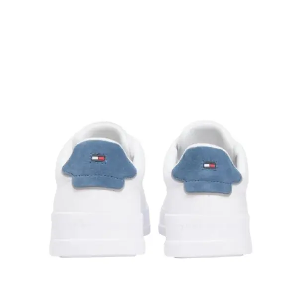 Tommy Hilfiger - Ανδρικά Sneakers Th Court Lth Detail Ess FM0FM05367-02W Λευκό FM0FM05367-02W