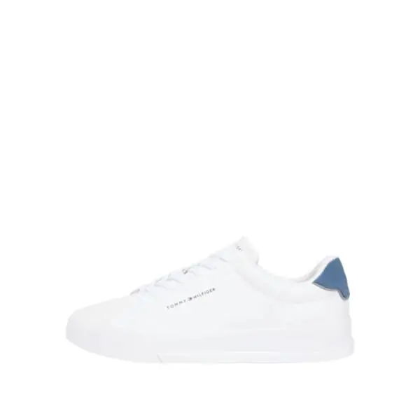Tommy Hilfiger - Ανδρικά Sneakers Th Court Lth Detail Ess FM0FM05367-02W Λευκό FM0FM05367-02W