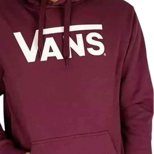Vans - Ανδρικό Φούτερ Με Κουκούλα Classic Po-B VN0A7Y3X-4QU Μπορντό VN0A7Y3X-4QU