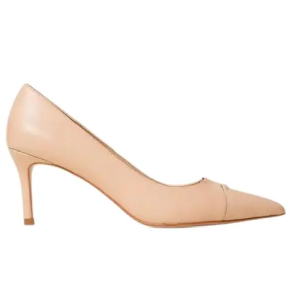 Twinset - Γυναικείες Γόβες Mid Heel Leather Court 261TCP032-00867 Ροζ