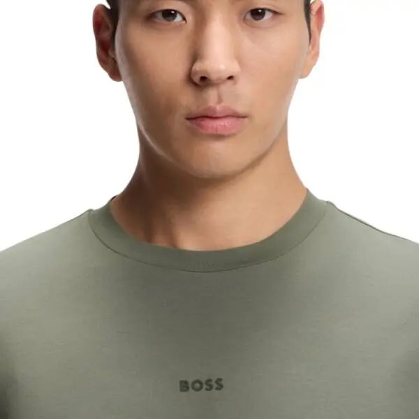 Hugo Boss - Ανδρικό T-shirt Tchup Relaxed Fit 50473278-077 Πράσινο Σκούρο 50473278-077