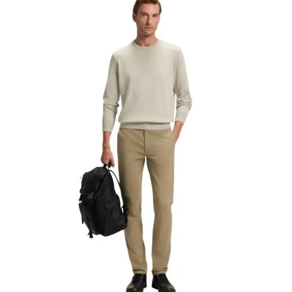 Hugo Boss - Ανδρικό Πουλόβερ Kanovanos 50527583-070 Μπεζ 50527583-070