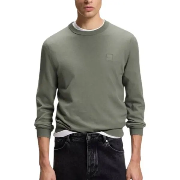 Hugo Boss - Ανδρικό Πουλόβερ Kanovanos 50527583-076 Λαδί