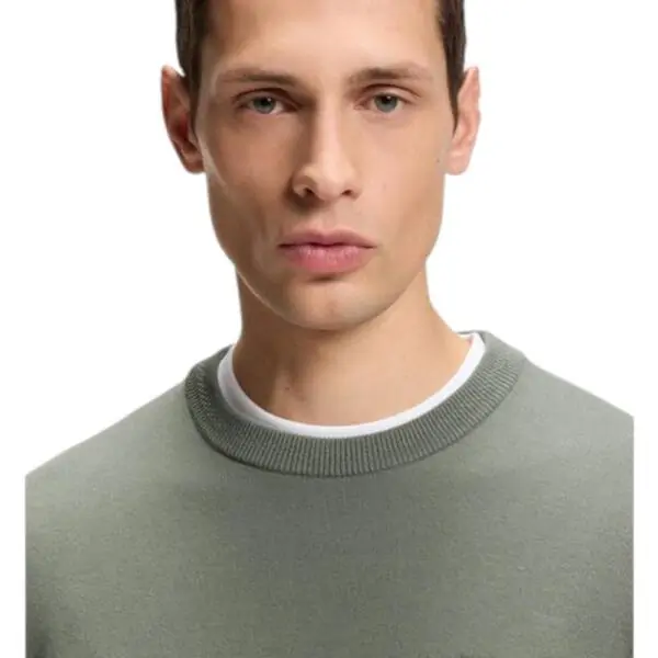 Hugo Boss - Ανδρικό Πουλόβερ Kanovanos 50527583-076 Λαδί 50527583-076