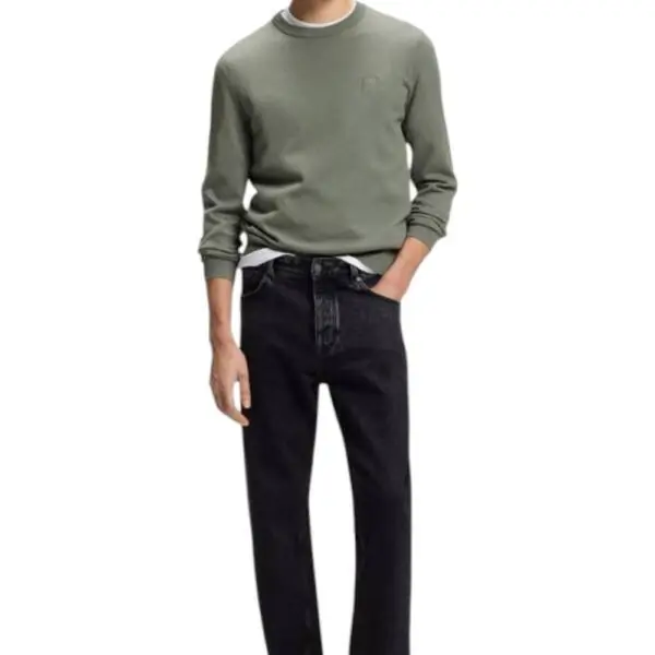 Hugo Boss - Ανδρικό Πουλόβερ Kanovanos 50527583-076 Λαδί 50527583-076