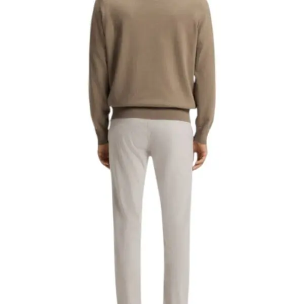 Hugo Boss - Ανδρικό Πουλόβερ Kanovanos 50527583-346 Καφέ Ανοιχτό 50527583-346