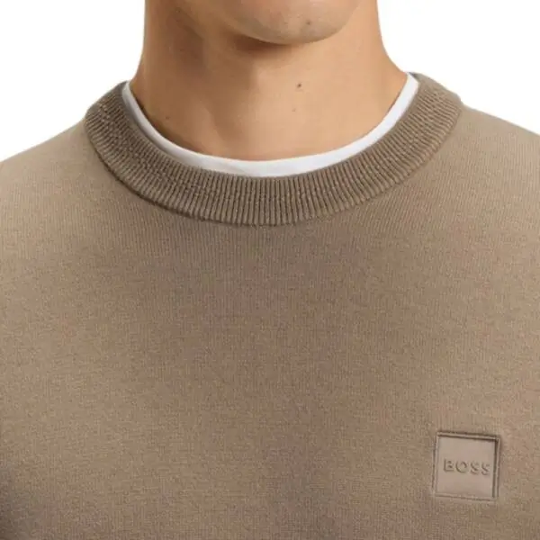 Hugo Boss - Ανδρικό Πουλόβερ Kanovanos 50527583-346 Καφέ Ανοιχτό 50527583-346