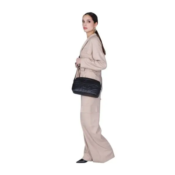 CafeNoir - Γυναικεία Τσάντα Ώμου Camera Bag CJ0903-001 Μαύρο CJ0903-001