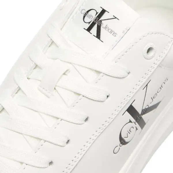 Calvin Klein - Cupsole Mono Lth Ανδρικά Chunky Sneakers YM0YM00681-0LI Λευκό YM0YM00681-0LI