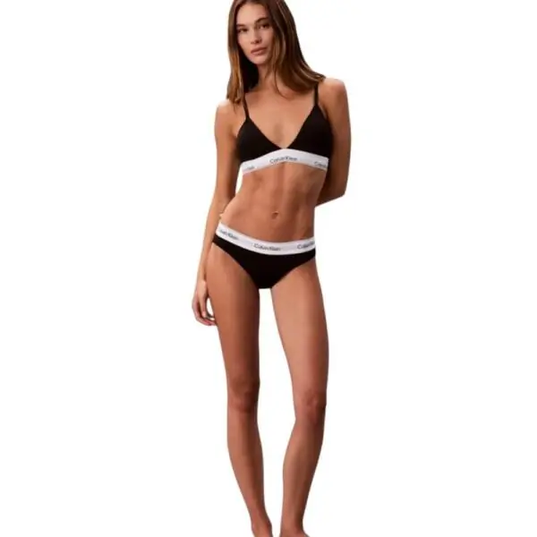 Calvin Klein - Γυναικείο Slip Icon Cotton Modal LV00QF8520-UB1 Μαύρο LV00QF8520-UB1