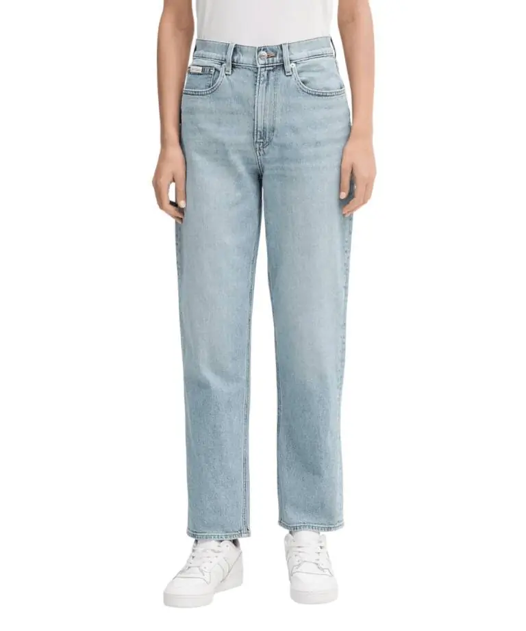 Calvin Klein - Γυναικείο Παντελόνι Jean High Rise Taper LV047E732G-3UN Μπλε Ανοιχτό