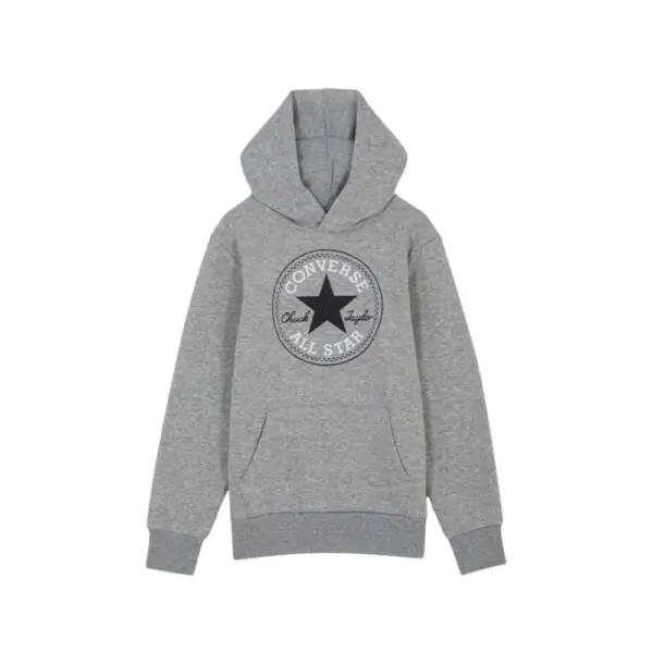 Converse - Παιδικό Φούτερ Fleece Με Κουκούλα 9CC858-042 Γκρι 9CC858-042