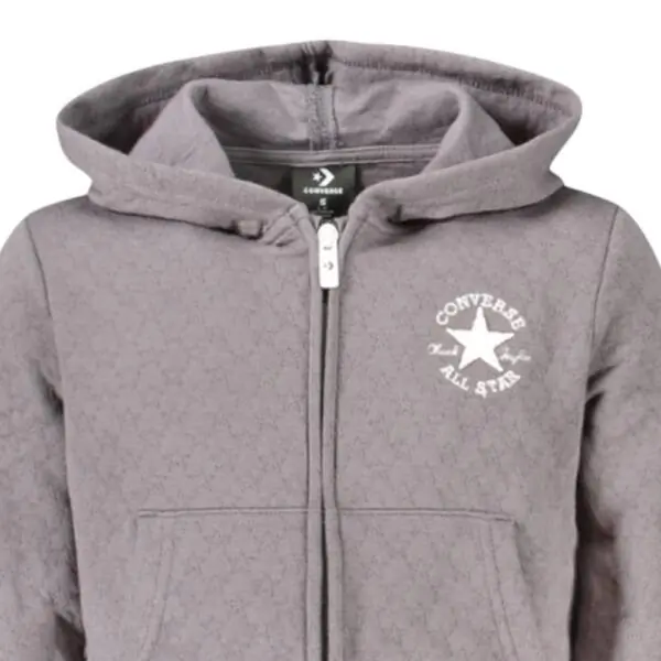 Converse - Παιδικό Φούτερ Girls Zip-up Με Φερμουάρ 4CG807-GDA Γκρι 4CG807-GDA