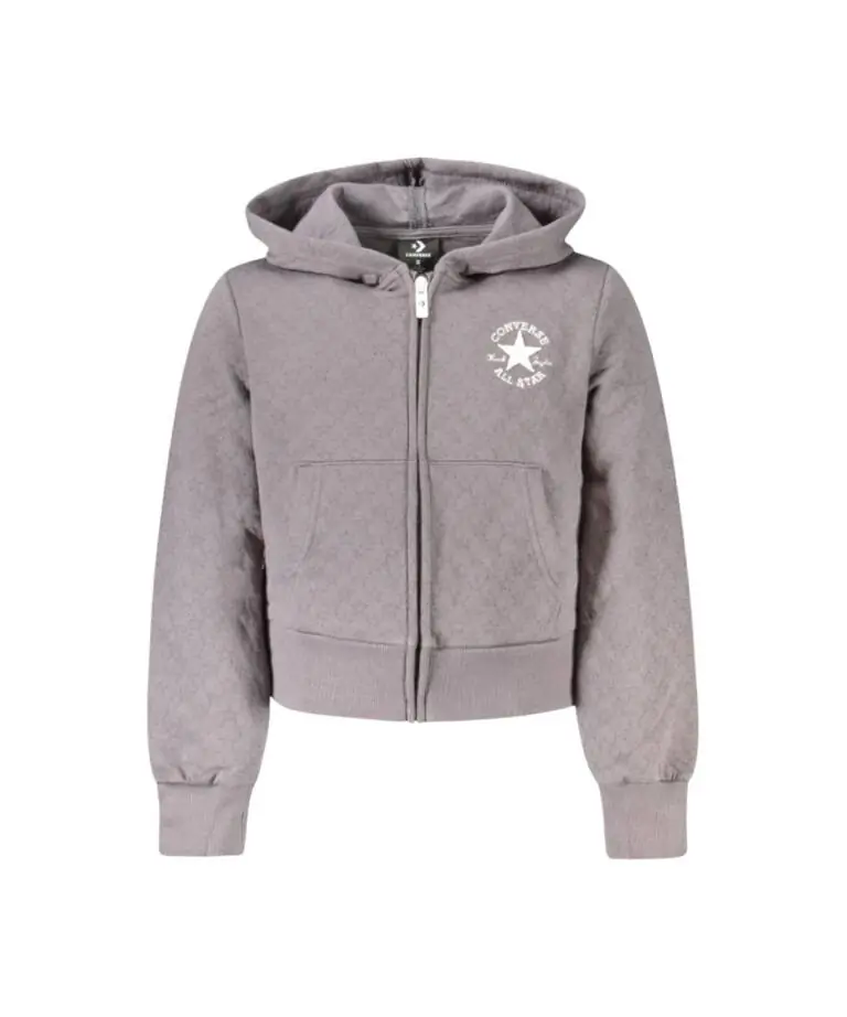 Converse - Παιδικό Φούτερ Girls Zip-up Με Φερμουάρ 4CG807-GDA Γκρι