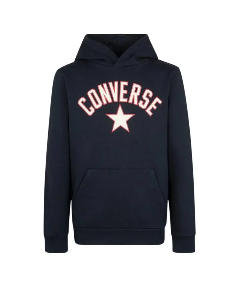 Converse - Παιδικό Φούτερ Unisex Long Sleeve Fleece 9CG176-023 Μαύρο