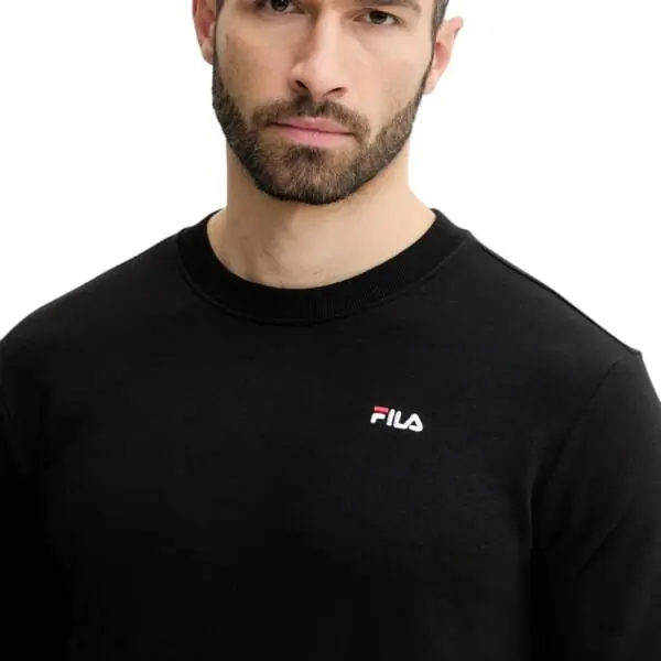 Fila - Ανδρική Μπλούζα Φούτερ Leverano FAM0876-80010 Μαύρο FAM0876-80010