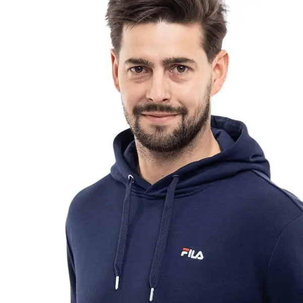 Fila - Ανδρική Μπλούζα Φούτερ Με Κουκούλα Lumezzane FAM0875-50004 Μπλε FAM0875-50004