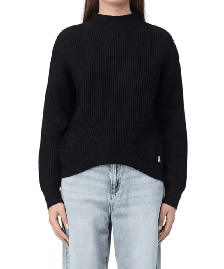 Patrizia Pepe - Γυναικείο Πουλόβερ Ribbed sweater 2K0214-K9O3A-K103 Μαύρο