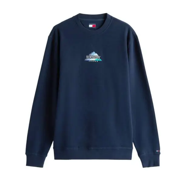 Tommy Hilfiger - Ανδρικό Φούτερ Tjm Entry Dna Play Regular Fit DM0DM22418-C1G Μπλε Σκούρο DM0DM22418-C1G