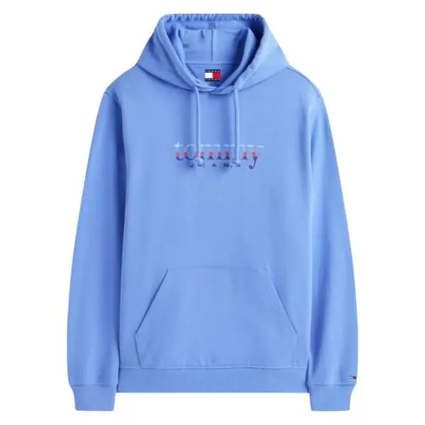 Tommy Hilfiger - Ανδρικό Φούτερ με Κουκούλα Terry DM0DM22642-C58 Μπλε DM0DM22642-C58