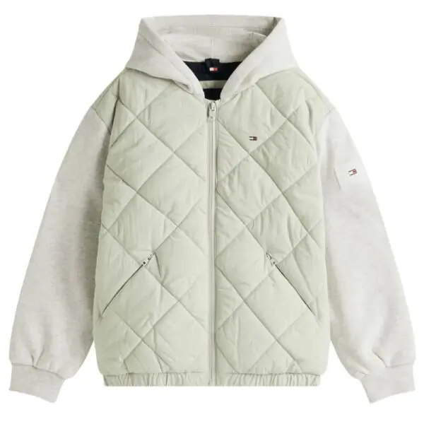 Tommy Hilfiger - Παιδικό Μπουφάν Quilted Hooded Relaxed Bomber KB0KB09736-M1C Πράσινο KB0KB09736-M1C