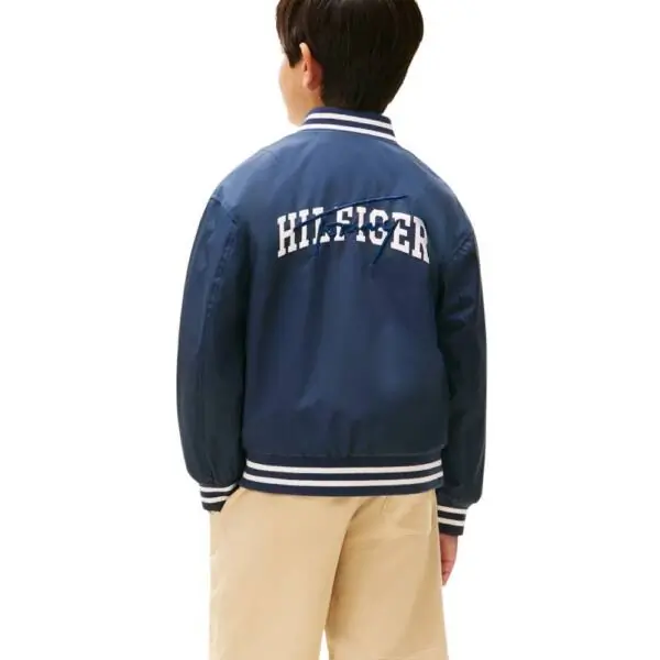Tommy Hilfiger - Παιδικό Μπουφάν Reversible Back Logo Relaxed Bomber KB0KB09740-C1G Μπλε Σκούρο KB0KB09740-C1G