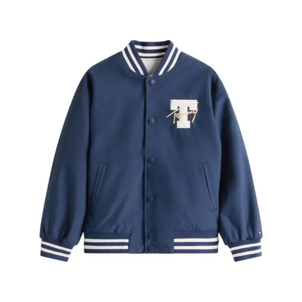 Tommy Hilfiger - Παιδικό Μπουφάν Reversible Back Logo Relaxed Bomber KB0KB09740-C1G Μπλε Σκούρο KB0KB09740-C1G