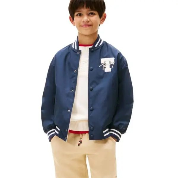 Tommy Hilfiger - Παιδικό Μπουφάν Reversible Back Logo Relaxed Bomber KB0KB09740-C1G Μπλε Σκούρο KB0KB09740-C1G