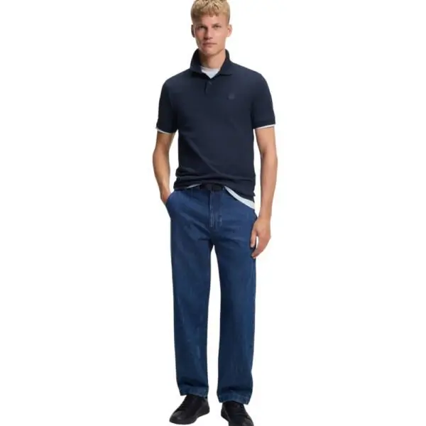 Hugo Boss - Ανδρικό Polo T-shirt Passenger Slim Fit 50507803-464 Μπλε Ναυτικό 50507803-464