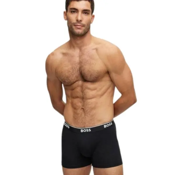 Hugo Boss - Ανδρικά Μποξεράκια Boxer Br 3p Power Long 50475282-994 Μαύρο
