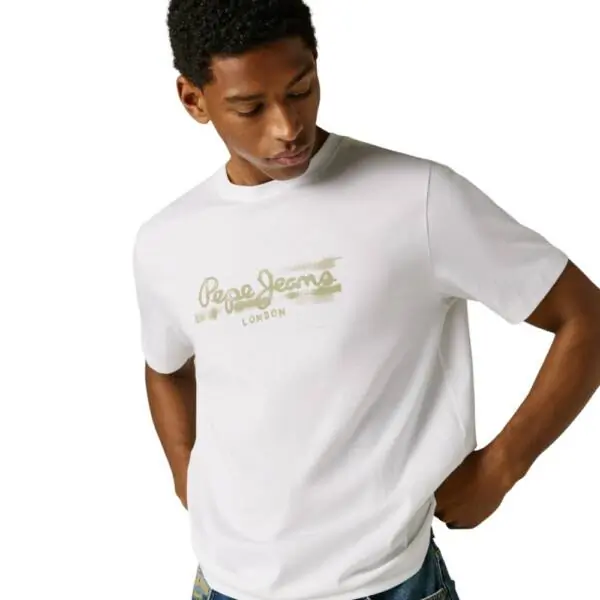 Pepe Jeans - Ανδρικό T-shirt Seasonal Logo Fantasy 3 PM5010292-800 Λευκό PM5010292-800