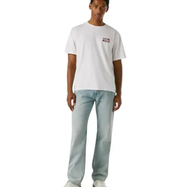 Pepe Jeans - Ανδρικό T-shirt Small Flag PM5010311-800 Λευκό