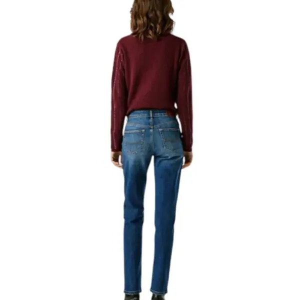 Pepe Jeans - Γυναικείο Παντελόνι Τζιν Mary Straight French Terry PL20473085AC2-000 Μπλε PL20473085AC2-000