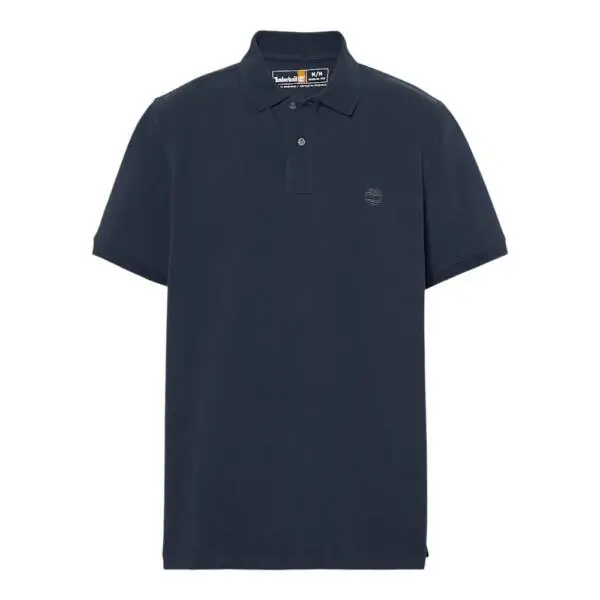 Timberland - Ανδρικό T-shirt Polo Short-Sleeve με Λογότυπο Oyster River TB0A2BRY-Z02 Μπλε Σκούρο TB0A2BRYZ02