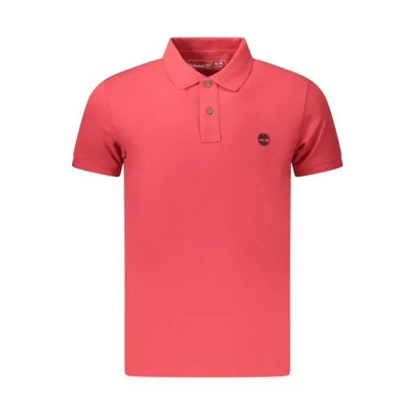 Timberland - Ανδρικό Κοντομάνικο T-shirt Polo Slim Fit Mε Λογότυπο Oyster River TB0A2BS1-N96 Κόκκινο TB0A2BS1N96