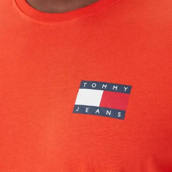 Tommy Hilfiger - Ανδρικό T-shirt Th Essential Flag Tee Regular Fit DM0DM20740-XM2 Πορτοκαλί DM0DM20740-XM2