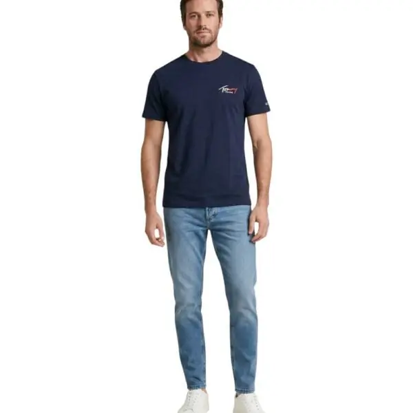 Tommy Hilfiger - Ανδρικό T-shirt Tjw Sign Slim Fit DM0DM22538-C1G Μπλε Ναυτικό DM0DM22538-C1G