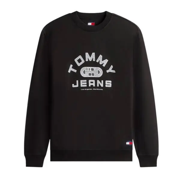 Tommy Hilfiger - Ανδρικό Φούτερ Modern Serif Crew Neck Regular Fit DM0DM22681-BDS Μαύρο DM0DM22681-BDS