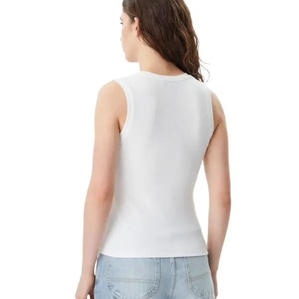 Tommy Hilfiger - Γυναικείο T-shirt Αμάνικο Rib Essential Tank Top Slim Fit DW0DW20673-YBL Λευκό DW0DW20673-YBL