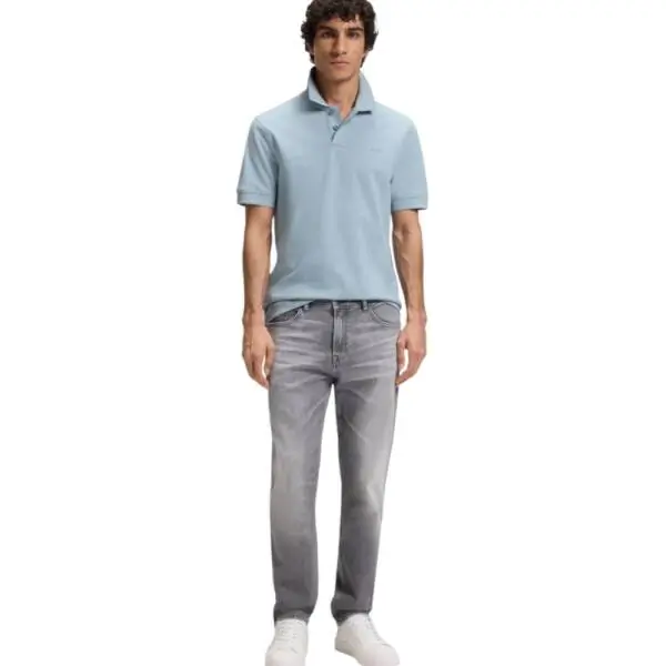 Hugo Boss - Ανδρικό Polo T-shirt Cotton Pique Prime 50507813-458 Γαλάζιο 50507813-458