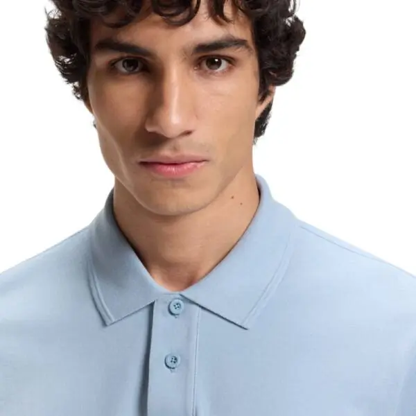 Hugo Boss - Ανδρικό Polo T-shirt Cotton Pique Prime 50507813-458 Γαλάζιο 50507813-458
