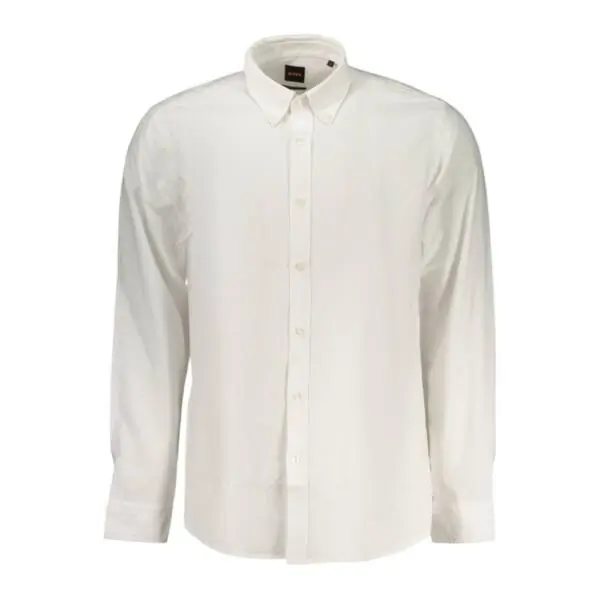 Hugo Boss - Ανδρικό Πουκάμισο Rickert_M Oxford Cotton 50519707-100 Λευκό 50519707-100