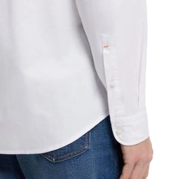 Hugo Boss - Ανδρικό Πουκάμισο Rickert_M Oxford Cotton 50519707-100 Λευκό 50519707-100