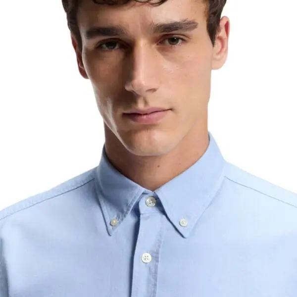 Hugo Boss - Ανδρικό Πουκάμισο Rickert_M Oxford Cotton 50519707-460 Γαλάζιο 50519707-460