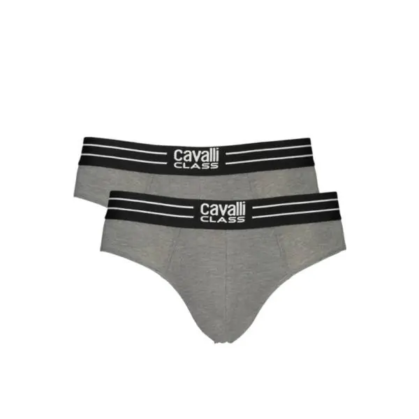 Cavalli Class - Ανδρικά Εσώρουχα Σλιπ 2Pack QXO01IJD003-05014 Γκρι QXO01IJD003-05014