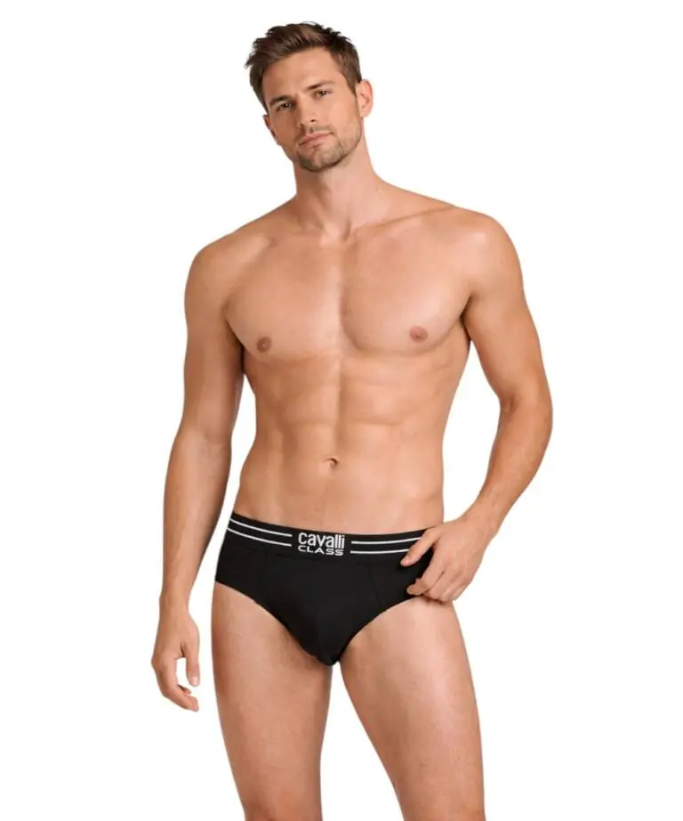 Cavalli Class - Ανδρικά Εσώρουχα Σλιπ 2Pack QXO01IJD003-05051 Μαύρο